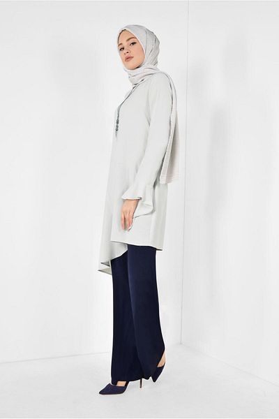 TRENDTESETTÜR Γυναικείο Μπεζ (A.BEIGE) Ασύμμετρο Κόψιμο Τουνίκ 4852