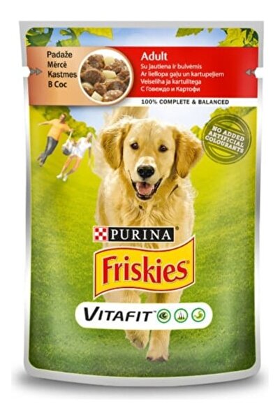 Friskies Adult Biftek ve Patatesli Pouch Yetişkin Köpek Konservesi 100 gr