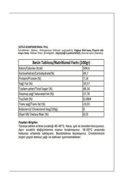 COCOMEKS Sütlü Konfiseri Para Pul Çikolata 2.5 Kg