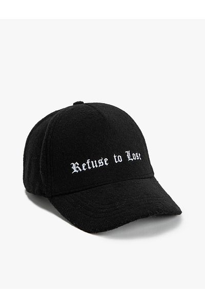 Koton Wool Blended Cap Hat Embroidered