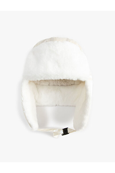 Koton Pilot Hat with Faux Fur Detail and Ear Flap Water Repellent