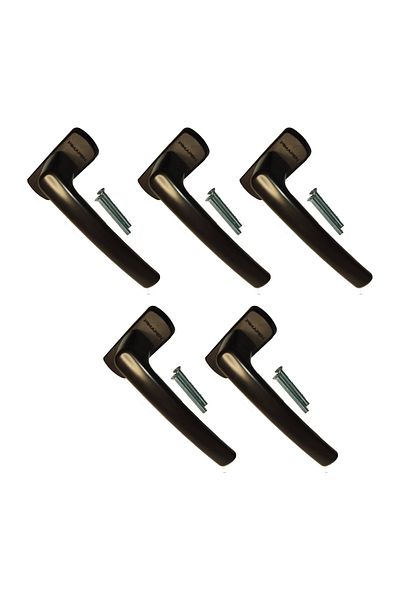 pimapen 5Pcs Original Dark Brown Window Handle - Aluminum Ral8022