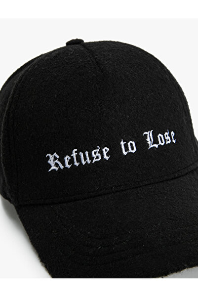 Koton Wool Blended Cap Hat Embroidered