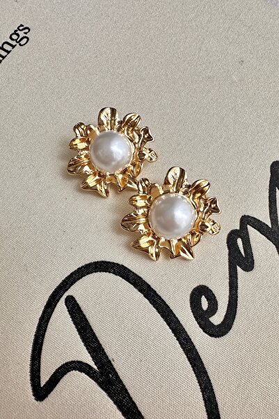 Okko Store İncili Model Çiçek Küpe