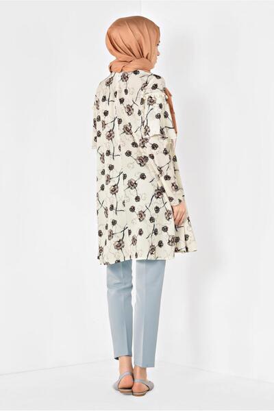 TRENDTESETTÜR Women's Gray Pants 7502 - with Pockets and Buttons