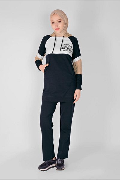 TRENDTESETTÜR Σετ αθλητική φόρμα με κουκούλα Navy Blue - Σετ 2 3508