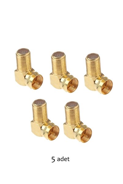 ANKTEK Gold L Tipi Konnektör Fiş Çevirmeli 90 Derece Beş 5 Adet