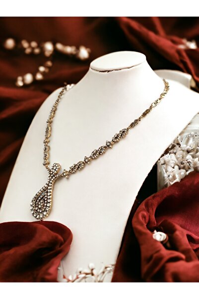 FAYRA ACCESSORIES Zirkon Taşlı Su Damlası Gerdanlık Kolye