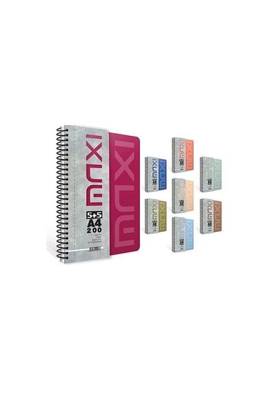 Gıpta Maxi Spiral Pp. Cover - 200 Yp. A4 5 Bookmark Notebook