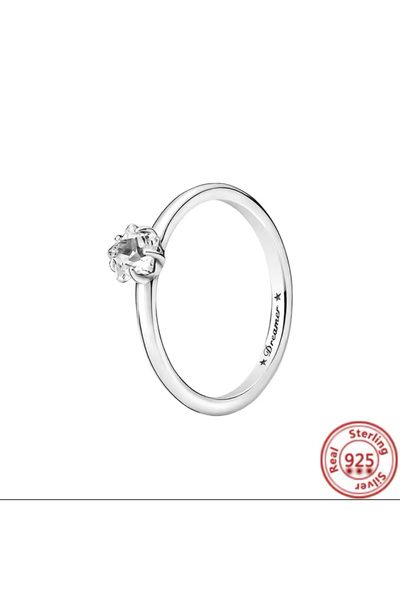 Hector&Co. Jewellery 925 Ayar Gökyüzü Işıltılı Yıldız Tektaş Yüzük