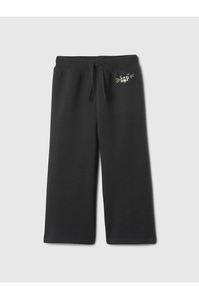 GAP Kız Bebek Lacivert Gap Logo Desenli Fleece Eşofman Altı