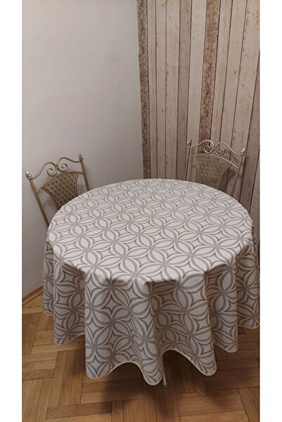 gonk Round, Wrought Iron Pattern,Duck (Liquid Protective,Stain-Protective) Fabric,Tablecloth