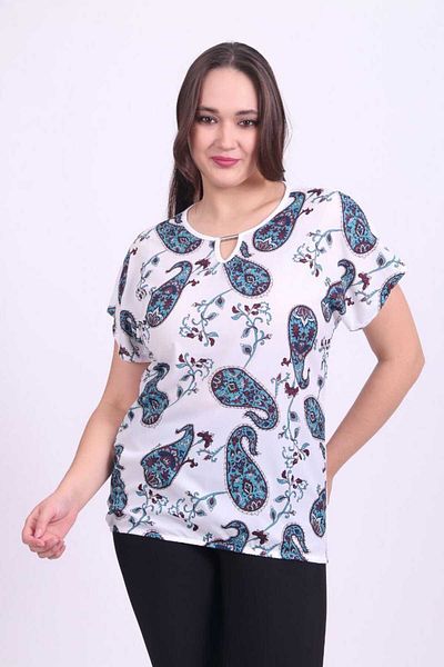Hope Life Patterned Buckle Drop Collar Women's T-Shirt