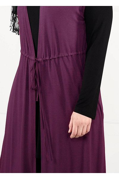 TRENDTESETTÜR Women's Purple (BEGONVİL) Waist Lace-up 2-Piece Tunic 2632