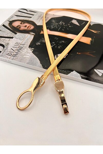 MODAM HİFA Gold Spring Women's Belt Dress Belt Shirt Belt Coat Belt Stone Belt Pants