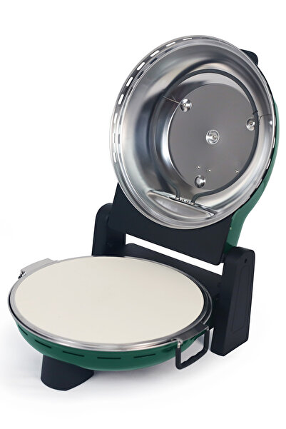 Dr.Maya Çok Amaçlı Taş Fırın | Pizza, Lahmacun, Ekmek ve Tandır Yapma Makinesi – 31 cm Doğal Taş Yeşil