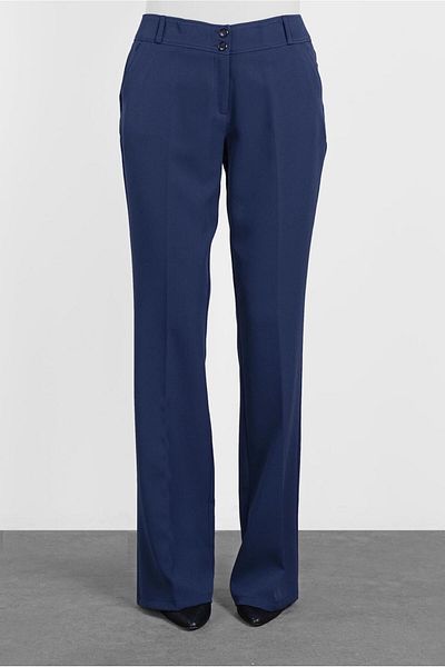 TRENDTESETTÜR Women's Navy Blue (K.NDIGO) Fabric Trousers 7585