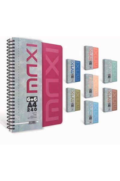 Gıpta Maxi Spiral Pp. Covered - 240 Yp. A4 6 6 Bookmark Notebook