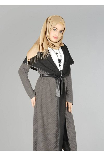 TRENDTESETTÜR Γυναικείο δερμάτινο βιζόν με λεπτομέρεια με ζώνη 4522-1