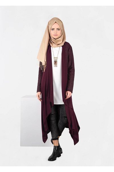 TRENDTESETTÜR Cardigan cu croială asimetrică cu model 4997-1