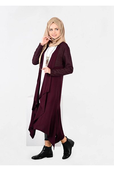 TRENDTESETTÜR Cardigan cu croială asimetrică cu model 4997-1