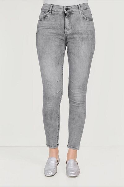 TRENDTESETTÜR Γυναικείο παντελόνι Grey Stonewashed 70064