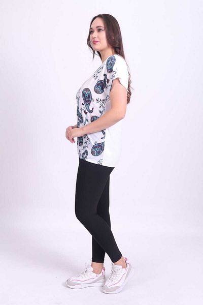 Hope Life Patterned Buckle Drop Collar Women's T-Shirt