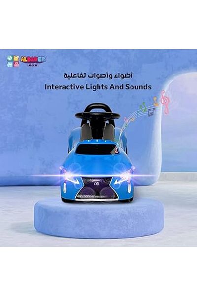 ALBADER سيارة دفع للأطفال - لعبة ركوب للأطفال الصغار، لعبة نشاط بدني، سيارة دفع للأطفال