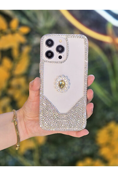 OSG iPhone 15 Pro Uyumlu 3 Boyutlu Karakterli Taşlı Premium Lüüx Koruyucu Tel...