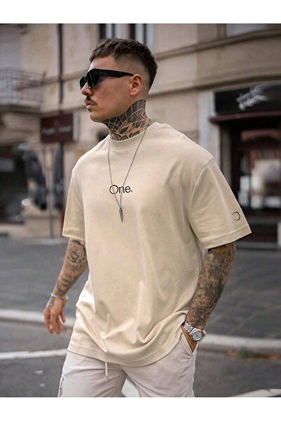 cc collection Μπλουζάκι Unisex Oversize με στάμπα με λεπτομέρεια στο μανίκι