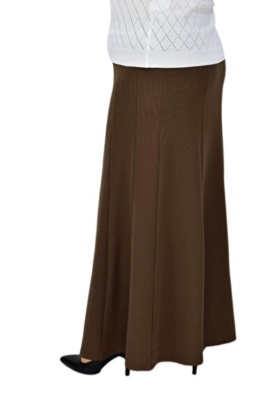 Nazal Women's Fabric Elastic Waistband Fish Model Chain Stitched Skirt Bgl-St04203