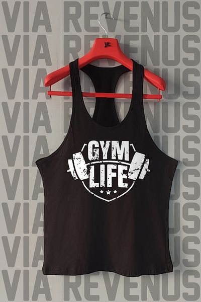 Vordevia Gym Life Printed Tank Top Sports Tank Top