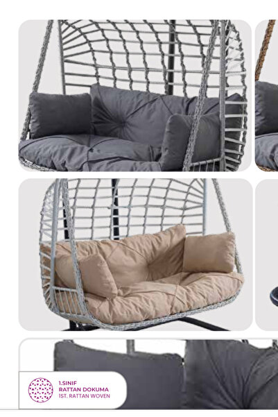 bahcesalincagidunyasi ÇİFT KİŞİLİK MAKROME SALINCAK