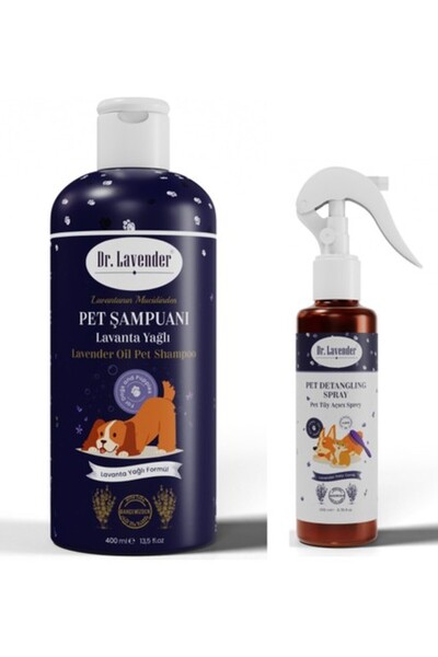 Dr.Lavender Lavanta Yağlı Köpek Şampuanı & Pet Tüy Açıcı Topaklanma ve Dökülme Önleyici Bakım Sprey