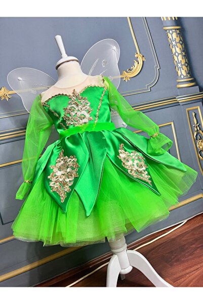Star Kids Tinkerbel Elbise, Kız Çocuk Peri Elbisesi, Tinkerbel kostüm
