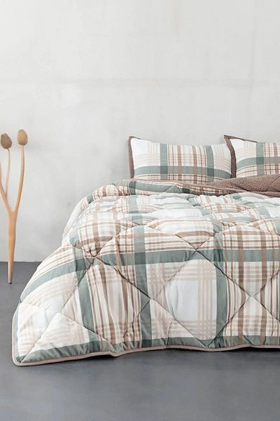 Merinos Σετ ύπνου μονό κουβερλί - 160*240 Inner Fiber Cream (Νέο προϊόν χωρίς πατάκι)