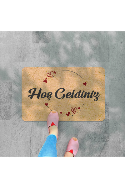 M&H Quality Welcome Written Coco Look Decorative Door Front and Interior Mat