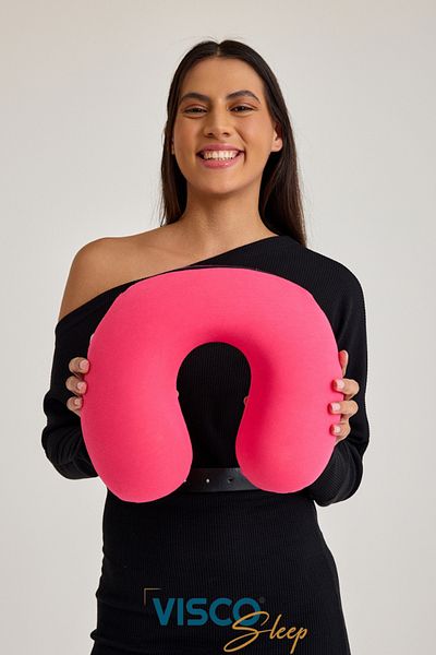 visco Travel Pillow Visko Travel Pillow Orthopedic Pillow with Combed Cotton Cover