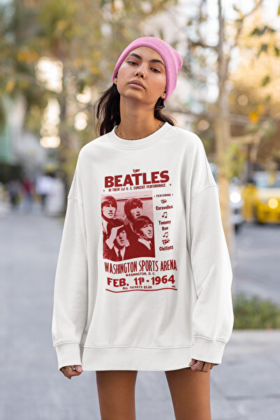 SEVBANO Vintage majica sa printom muzičkog benda The Beatles, unisex, velika ...