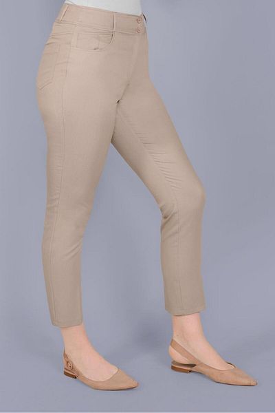 TRENDTESETTÜR Γυναικείο καφέ (CAMEL) Skinny Leg Παντελόνι 70090