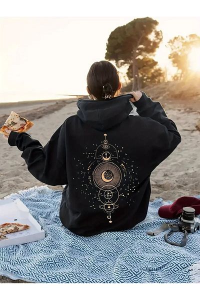 LAND MODA Φούτερ με στάμπα Unisex