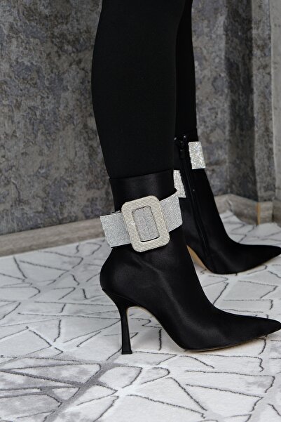 Milano Satin kadın bot ayakkabı hakiki deri