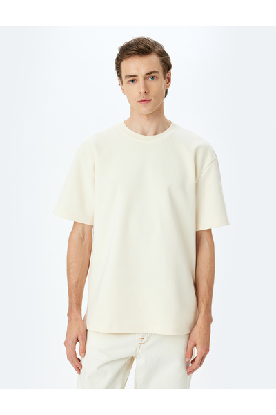 Koton ecru Oversized T-Shirt