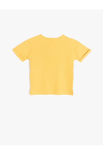 Koton Yellow Short Sleeve T-Shirt