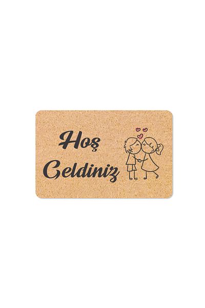 M&H Quality Bine ați venit scris Coco Look Decorativ Ușă Exterior Față și Covoraș de interior
