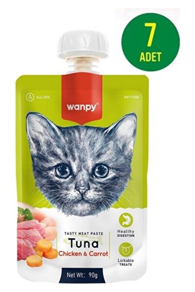 Wanpy Taze Ton Balıklı&tavuklu Kedi Et Ezmesi 90 gr X 7 Adet