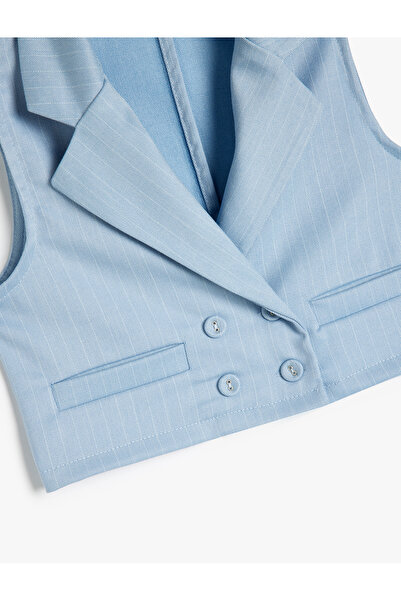 Koton Pocket detail, sleeveless, viscose blend vest.