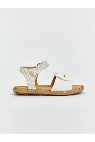 LC Waikiki Lcw Steps Beige Bow Detailed Baby Girl Sandals