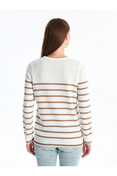 LC Waikiki Crew Neck Striped Long Sleeve Women's Knitwear Sweater