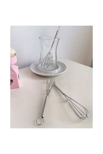 İndiriminVar Mini Whisk-Shaped Teaspoon Whisk Apparatus Spoon